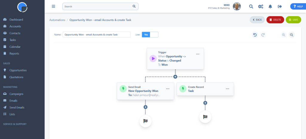 CRM Automations Example