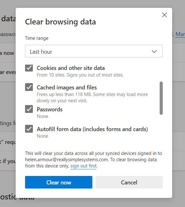 How to Clear the Cache in Microsoft Edge