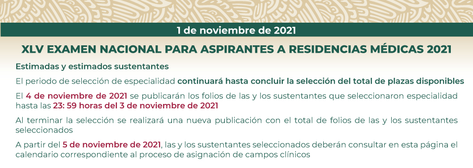 ENARM 2021 especialidad