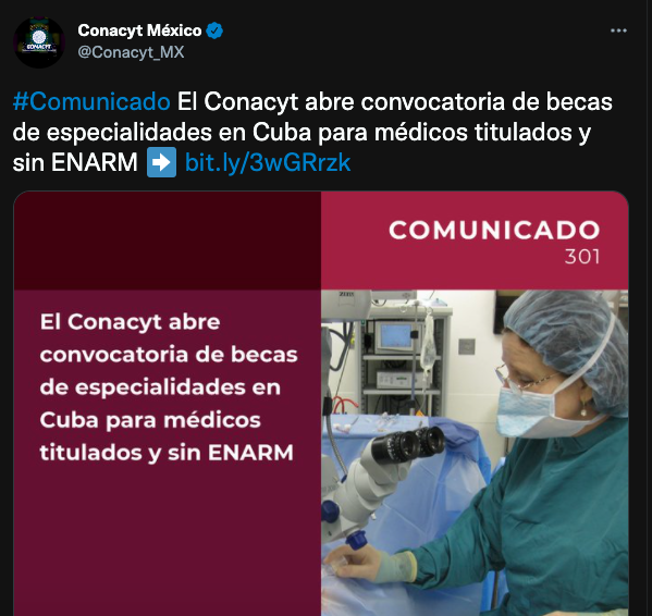 Conacyt becas Cuba