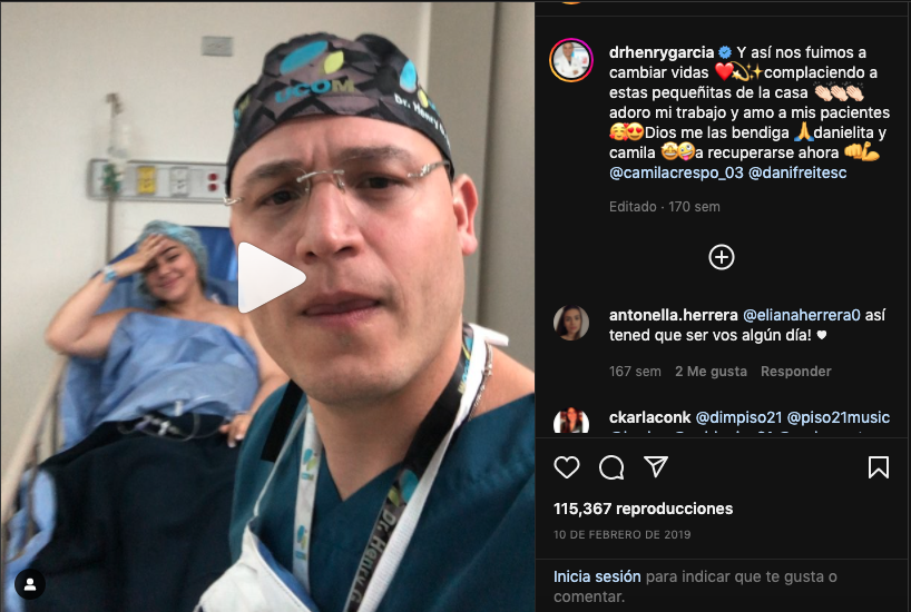 Doctor bailes rey Instagram