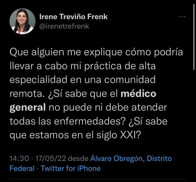 Médica lanza fuerte declaración: “El médico general no puede ni debe atender todas las enfermedades”