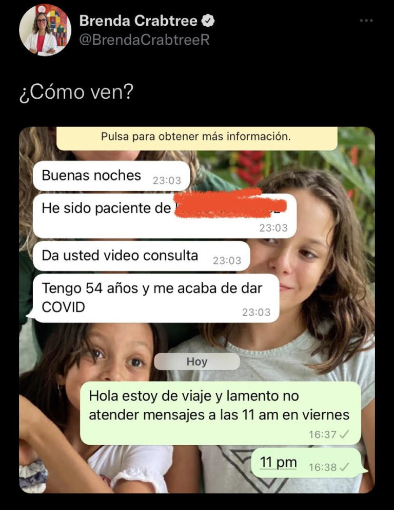 Médico se vuelve viral por establecer “horarios de videoconsulta para urgencias”