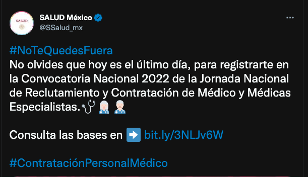 convocatoria médicos