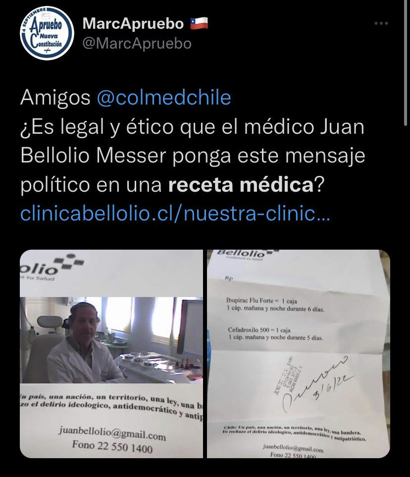 Tunden a médico por poner mensajes políticos en recetas médicas