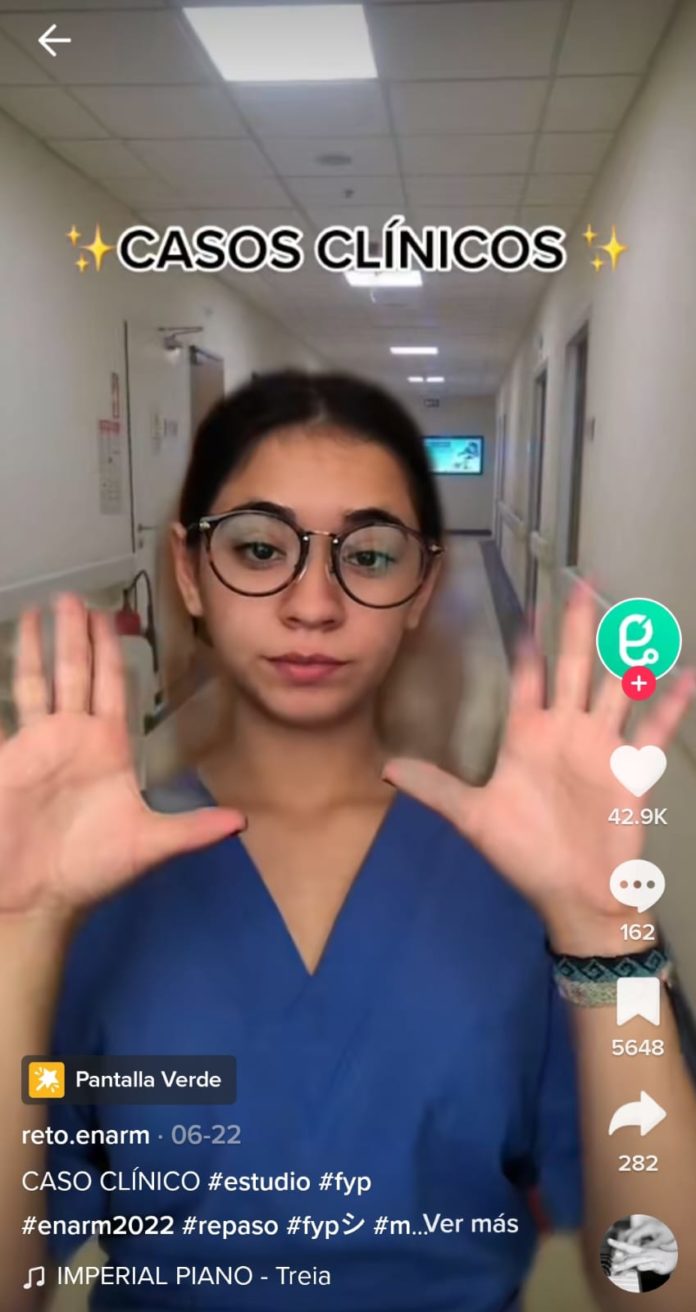 Cuenta de Tiktok te ayuda a estudiar casos clínicos para el ENARM