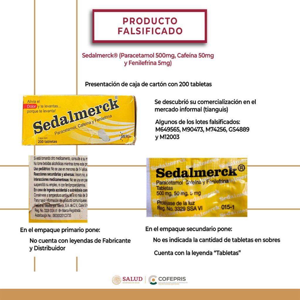 Alka Seltzer lotes falsificados