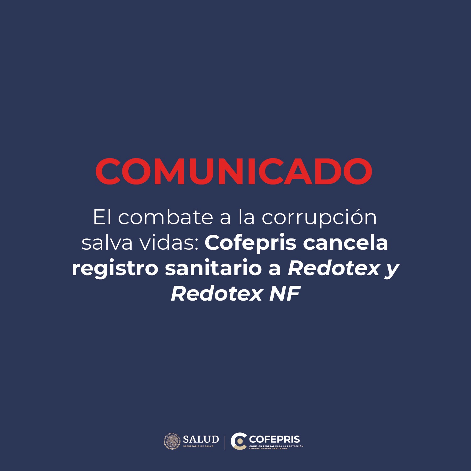 Redotex Cofepris registro