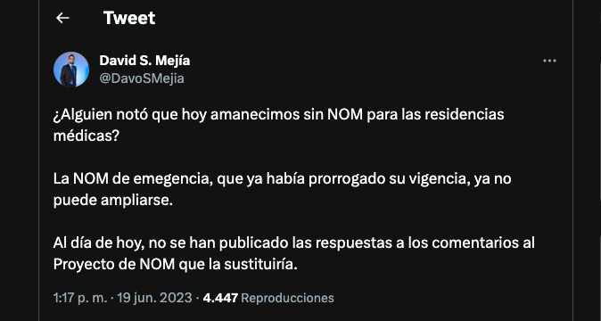 NOM residencias médicas