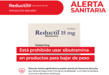 Cofepris alerta por la venta fraudulenta de Reductil