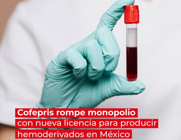 Cofepris otorga la primera licencia para producir hemoderivados