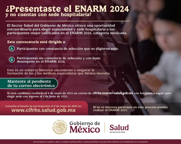 ¡Histórico! CIFRHS abre nuevas plazas para médicos que presentaron el ENARM 2024