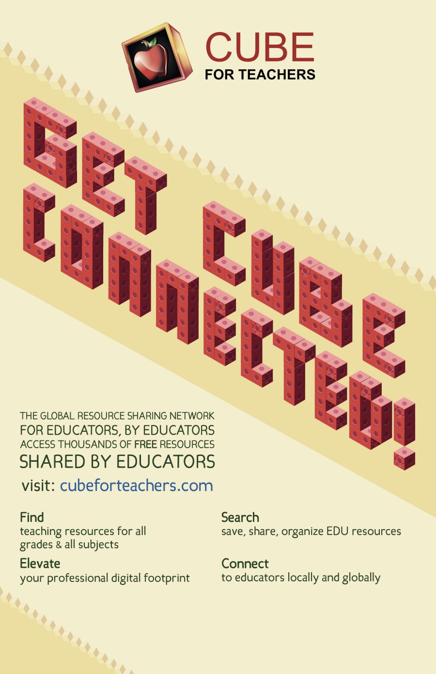 Poster advertising Cube For Teachers