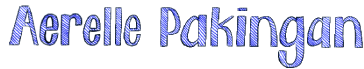 Aerelle Pakingan Logo which is hand drawn with thin black outlines and filled with blue hatching