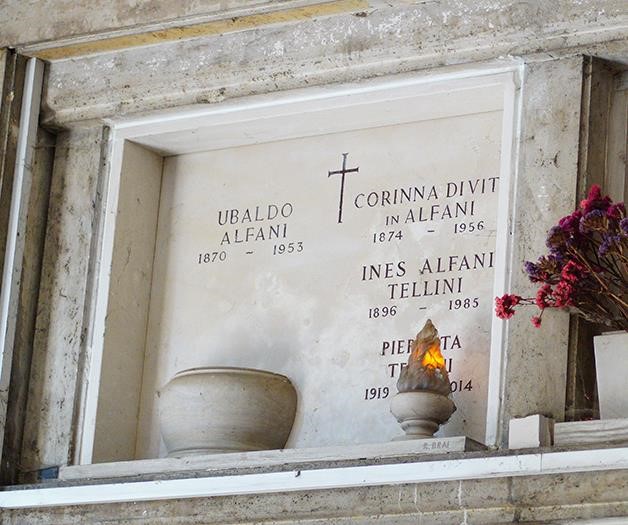 Tomba Ines Alfani Tellini - Zona Ampliamento, scaglione Q, cappella IV, loculo 1, fila V