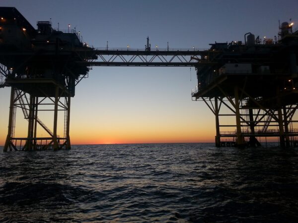 Gulf natural gas rig