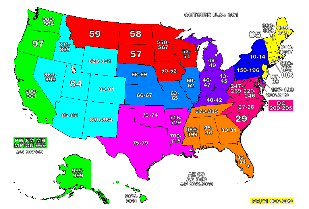 zip code map