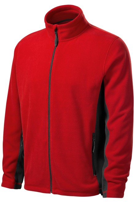 Muška jakna od kontrasta od flisa, crvena