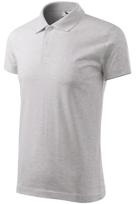 Muška jednostavna polo majica, svijetlo sivi mramor