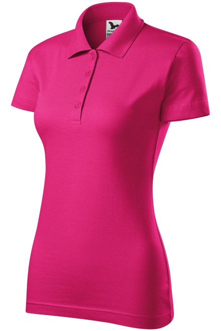 Ženska polo majica slim fit, ružičasta