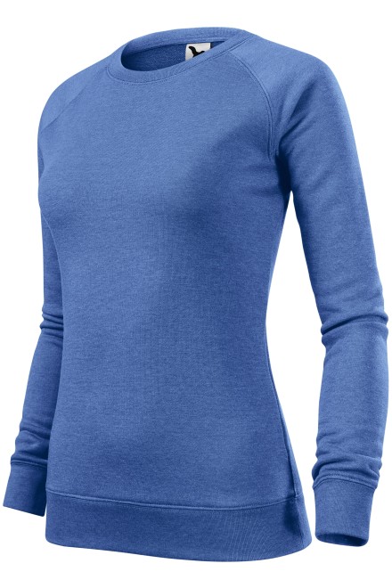 Ženski jednostavni pulover, plavi mramor