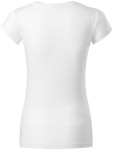 Ženska tanka majica kratkog kroja s okruglim izrezom, bijela