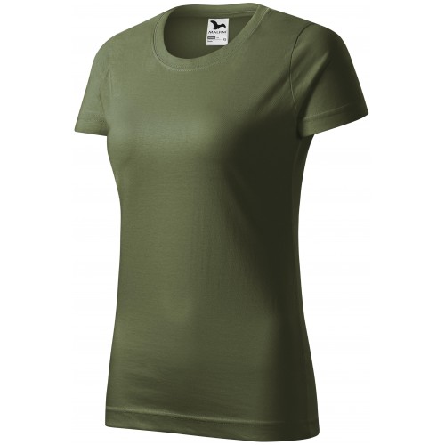 Dámské triko jednoduché, khaki, XS