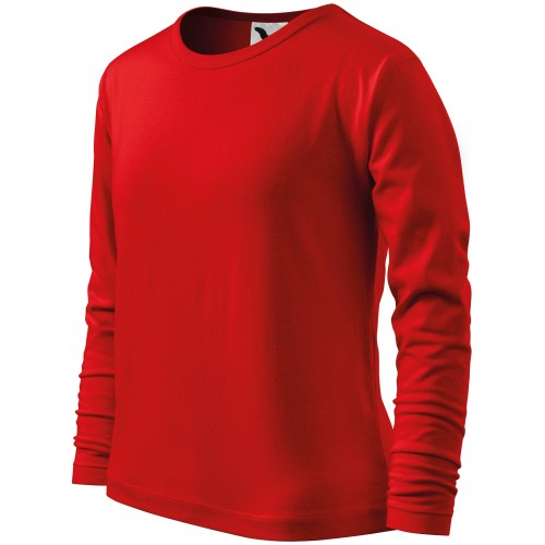 Dětské tričko s dlouhým rukávem, červená, 110cm / 4roky