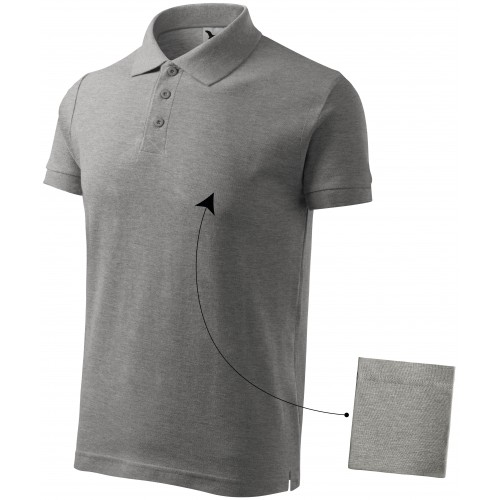 Pánská elegantní polokošile, tmavěšedý melír, XL Pánská elegantní polokošile, tmavěšedý melír, XL