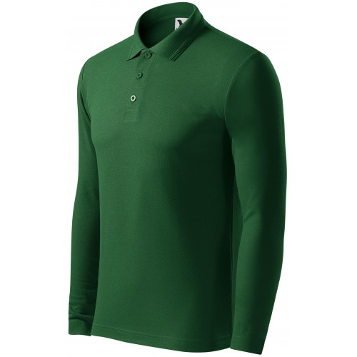 Pánská polokošile s dlouhým rukávem hrubší, láhvovězelená, 3XL Pánská polokošile s dlouhým rukávem hrubší, láhvovězelená, 3XL