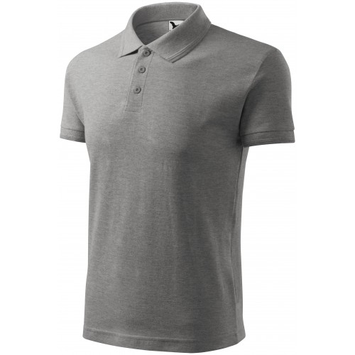 Pánská volná polokošile, tmavěšedý melír, 2XL Pánská volná polokošile, tmavěšedý melír, 2XL