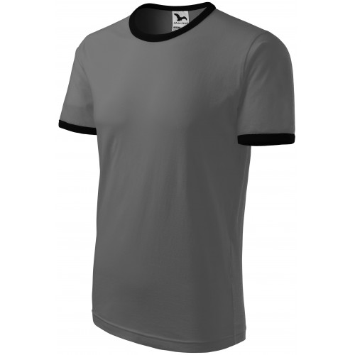 Unisex tričko kontrastní, tmavá bridlice, S Unisex tričko kontrastní, tmavá bridlice, S