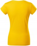 Dámské tričko s V-výstřihem zúžené, žlutá