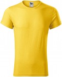 Pánské triko s vyhrnutými rukávy, žlutý melír