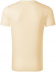 Pánské triko, strukturovaná organická bavlna, mandlová