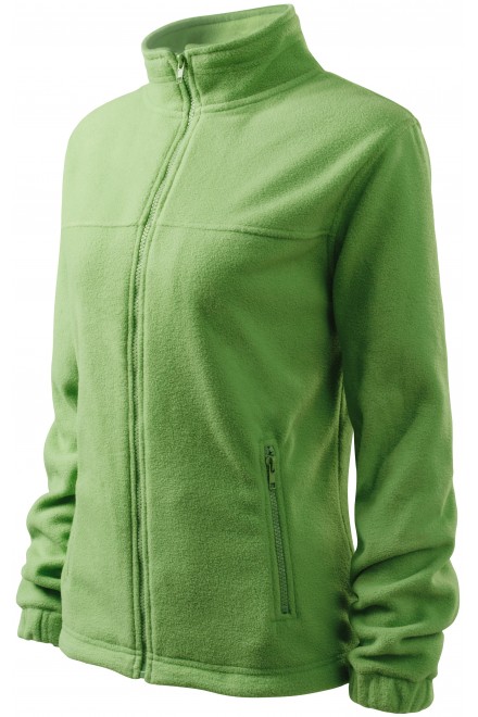 Dámska bunda fleecová, hráškovo zelená