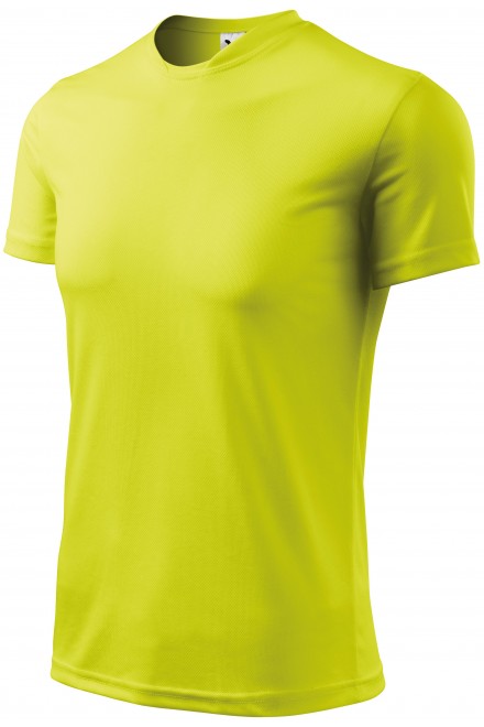 Tričko s asymetrickým priekrčníkom, neónová žltá