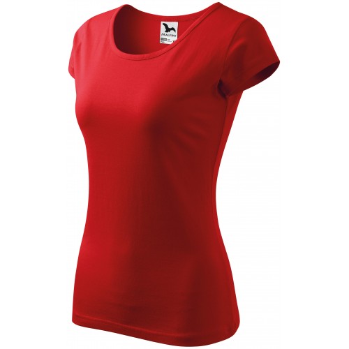 Dámske tričko s veľmi krátkym rukávom, červená, 3XL
