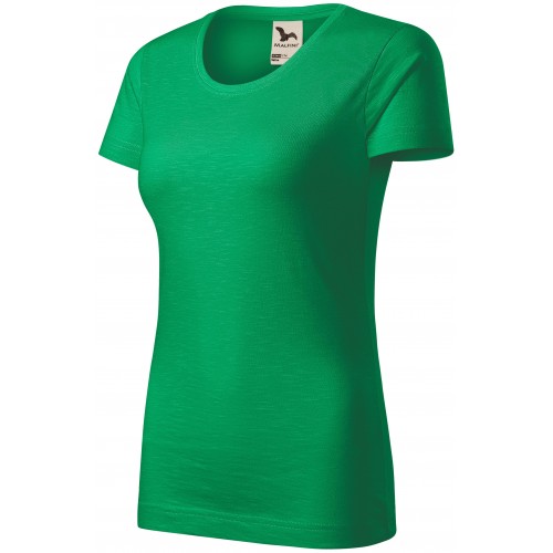 Dámske tričko, štruktúrovaná organická bavlna, trávová zelená, XS