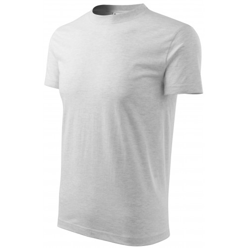 Detské tričko jednoduché, svetlosivý melír, 110cm / 4roky