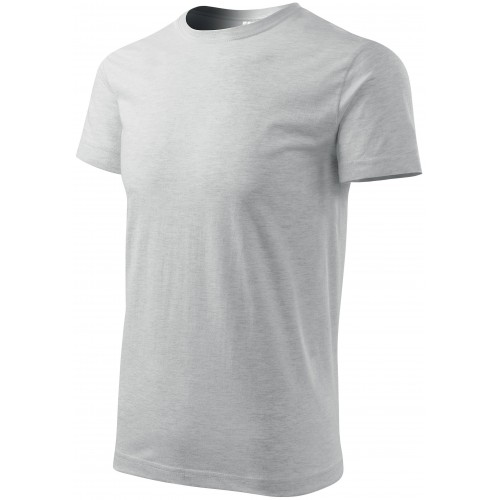 Pánske tričko jednoduché, svetlosivý melír, XS