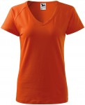 Dámske tričko zúžené, raglánový rukáv, oranžová