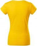 Dámske tričko zúžené s okrúhlym výstrihom, žltá