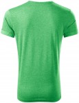 Pánske tričko s vyhrnutými rukávmi, zelený melír