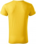 Pánske tričko s vyhrnutými rukávmi, žltý melír