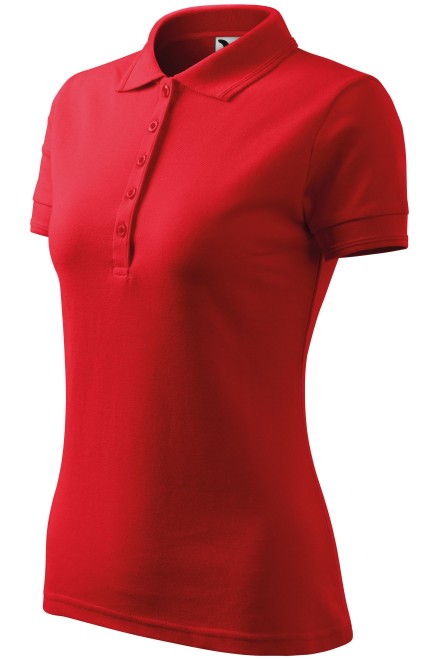 Дамска елегантна поло риза, червен