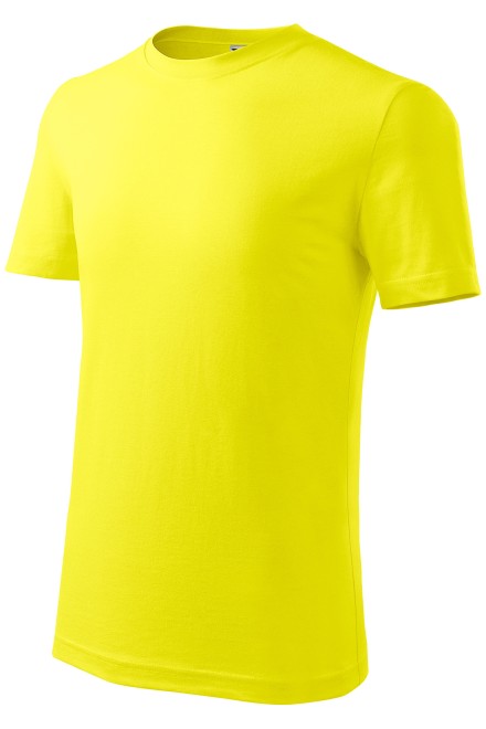 Детска лека тениска, лимонено жълто