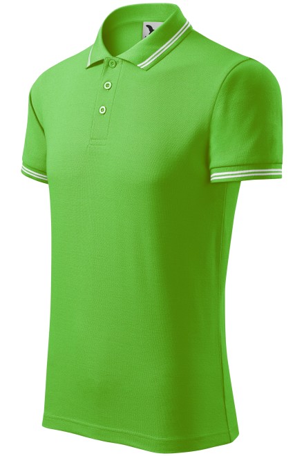 Мъжка контра контра риза, ябълково зелено