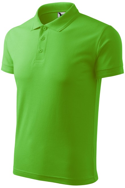 Мъжка свободна риза поло, ябълково зелено