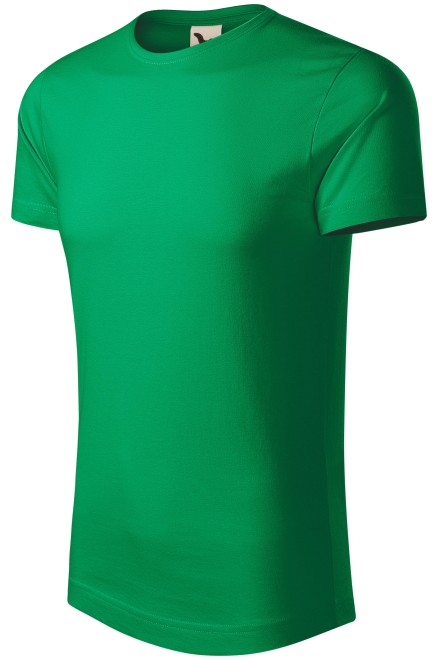 Мъжка тениска от органичен памук, трева зелено